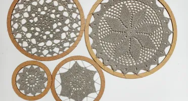 Painel de 4 Mandalas em Crochê