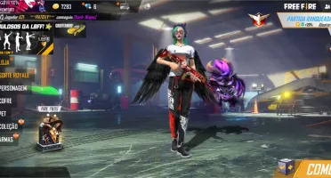 Conta de FF LV 51 gemada com várias skins itens passes