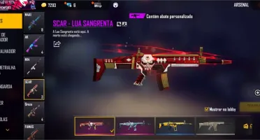 Conta de FF LV 51 gemada com várias skins itens passes
