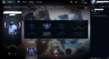 CONTA LEAGUE OF LEGENDS DIAMANTE 4