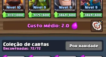 Clash Royale nv12 todas as cartas