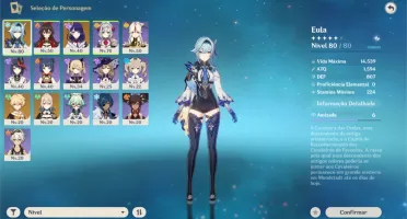 [AR40] EULA, JEAN, RAIDEN SHOGUN (BAAL) 5* + PRIMOGENS