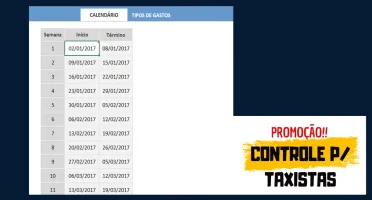 Planilha Controle para Taxistas