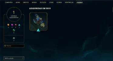 Conta ferro 1 com 40 Champs e 17 Skins + 2 Fragmentos