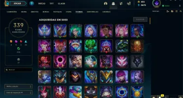 CONTA DE 2012, EX PLATINA, VÁRIAS SKINS E TODOS OS CAMPEÕES