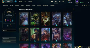CONTA DE 2012, EX PLATINA, VÁRIAS SKINS E TODOS OS CAMPEÕES