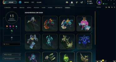 CONTA DE 2012, EX PLATINA, VÁRIAS SKINS E TODOS OS CAMPEÕES