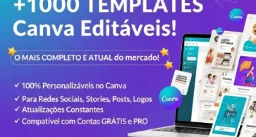 + 1000 Templates Canva Editaveis - O Mais Completo E Atual