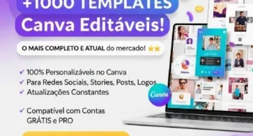 + 1000 Templates Canva Editaveis - O Mais Completo E Atual