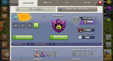 CLASH OF CLANS CV 11 COM 8MIL GEMAS ++