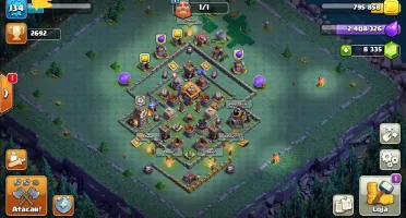 CLASH OF CLANS CV 11 COM 8MIL GEMAS ++