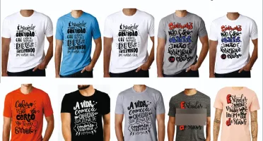 Camisetas De Algodão Personalziadas Todos  Tamanhos E Cores