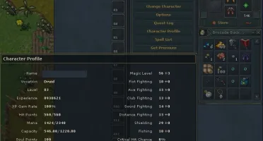 VENDO ACC TIBIA ED 83 // PALADIN 100 CONFIRA O ANUNCIADO