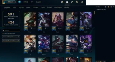 CONTA LOL 478 SKINS + CONTA NO VALORANT
