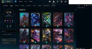CONTA LOL 478 SKINS + CONTA NO VALORANT
