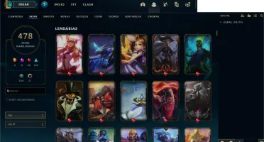 CONTA LOL 478 SKINS + CONTA NO VALORANT