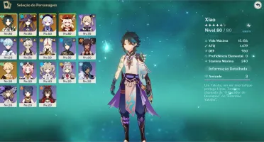 Conta genshin impact Xiao/klee/qiqi/mona