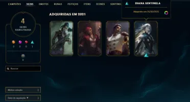 Conta league of legends EX PLAT 4 season passada.