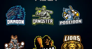 Pack com 165 Logos Gamers