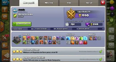 Clash of Clans CV9 - Mais de 3.000 Gemas