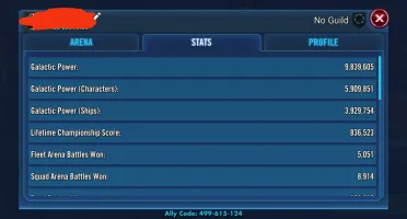 Conta StarWars Galaxy of Heroes (swgoh)