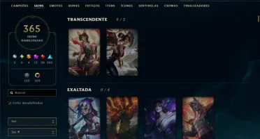 Conta lol / tudo alteravel / skins 386