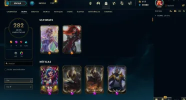 Conta Lol 282 Skin Plat3 1 Partida Md10 Lvl 568