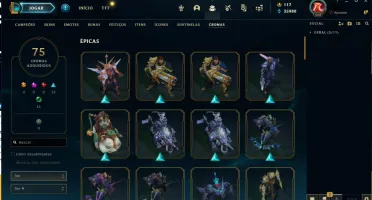 Conta Lol 282 Skin Plat3 1 Partida Md10 Lvl 568