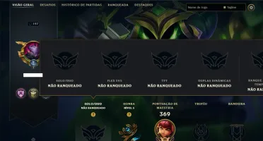 Unranked com 110 Champs e 71 Skins ( JG / SUP / TOP )