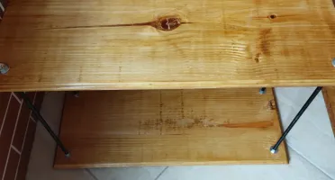 Estante sapateira em pinus com 2 prateleiras