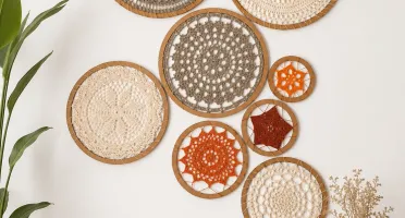 Painel de 8 Mandalas em Crochê