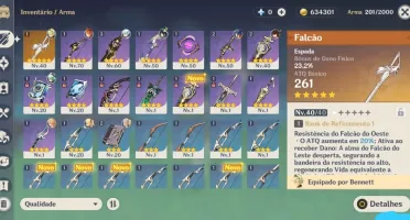 AR39 5*VENTI 5*TARTAGLIA + 5*KEQING + ARMA 5* + 4* C/ CONST