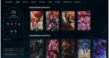 League Of Legends lvl . 107 + 77 champs