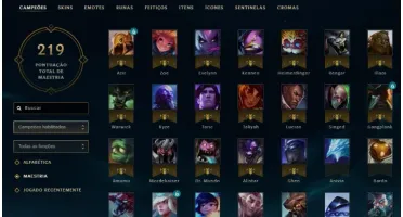 League Of Legends lvl . 107 + 77 champs