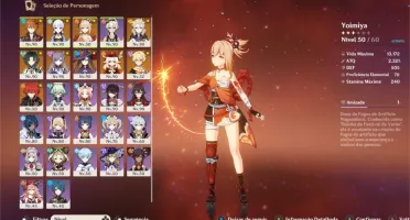 Conta Genshin Impact PC/PS4 - AR 57 - 9 Personagens 5*