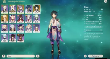 Conta genshin [AR 36] - Keqing + Xiao + Falcão