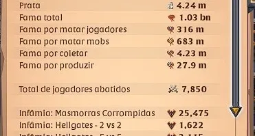Vende-se Conta de Albion Specs Variados 1b+ de Fama