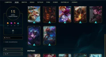 Ouro 4 com 45 Champs e 15 Skins