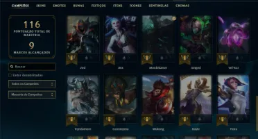 Ouro 4 com 45 Champs e 15 Skins