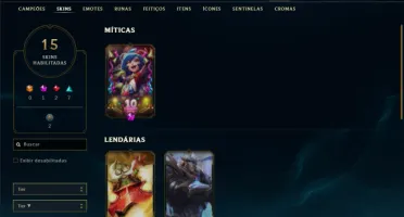 Ouro 4 com 45 Champs e 15 Skins