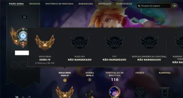 Ouro 4 com 45 Champs e 15 Skins