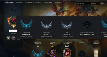 Platina 2 com 125 Champs e 36 Skins +1 Prestigio