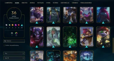 Platina 2 com 125 Champs e 36 Skins +1 Prestigio
