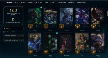 Platina 2 com 125 Champs e 36 Skins +1 Prestigio