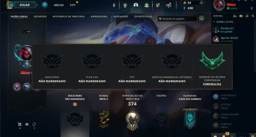 Conta League of Legends - Esmeralda 1 - MMR DE DIAMANTE