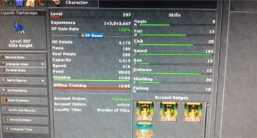 Tibia kina level 207