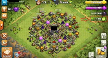 Clash of Clans - CV9 FULL - 7820 gemas