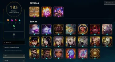 Conta League of Legends 218 skins
