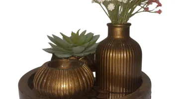 Conjunto Incensário Golden com 4 peças
