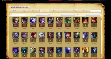 CONTA LOL - 30 CAMPEÕES + 7 SKINS + GOLD (Solo/Duo e Flex)